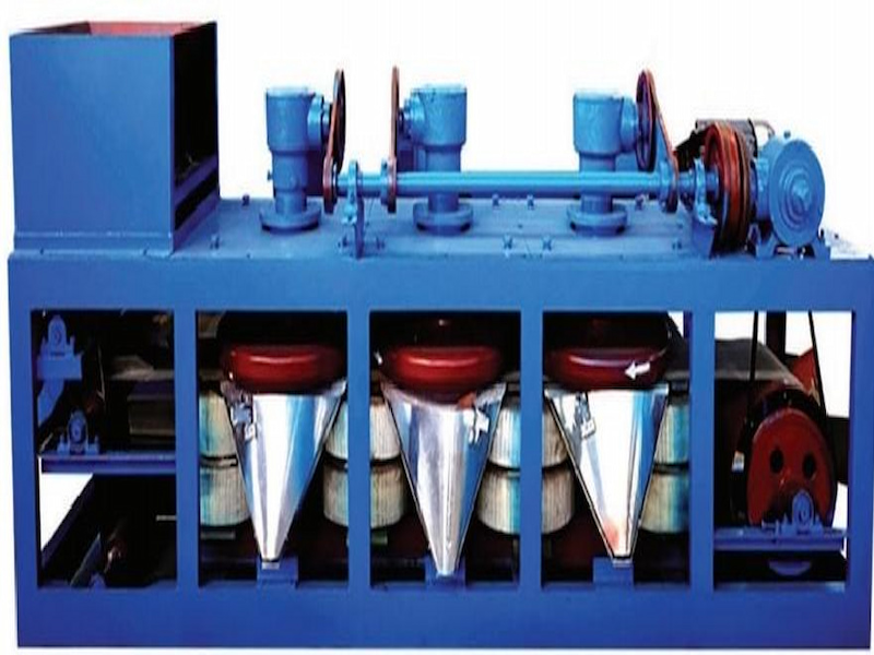 Three-reel belt magnetic separator