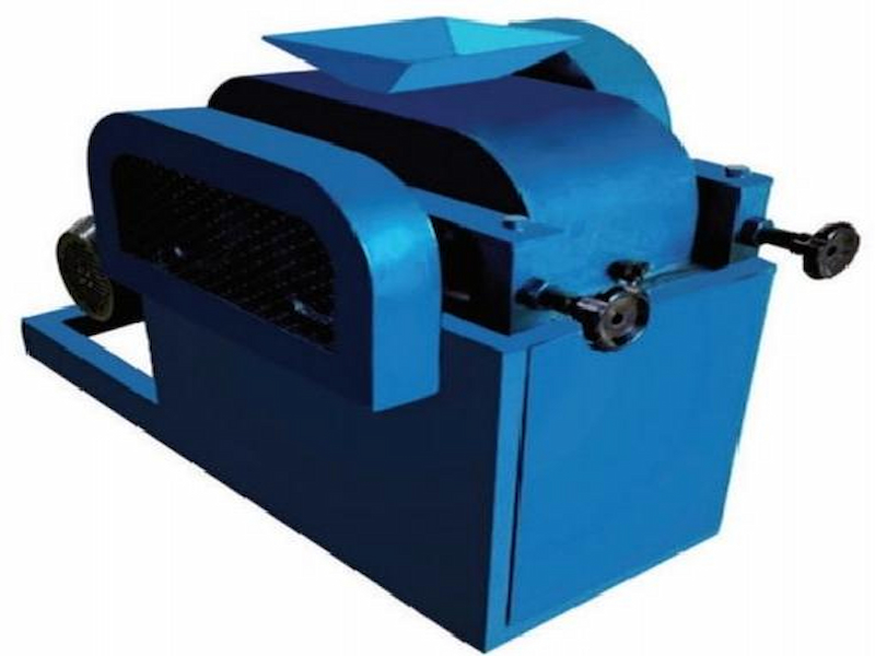 Experimental double roll crusher